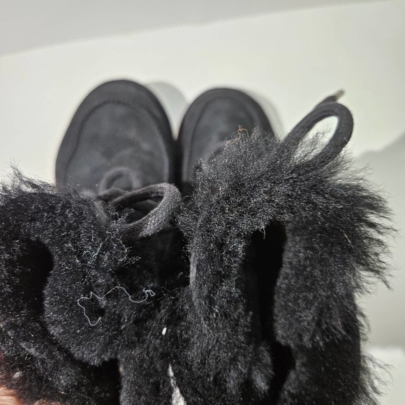 EMU Australia Shearling Boots Lace Up Soft Suede Leather Women's 6 Black - Picture 5 of 10